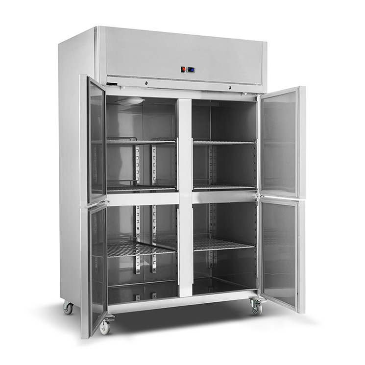 2 sections commercial refrigerator